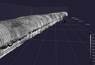 トンネルを３Ｄレーザースキャンした例